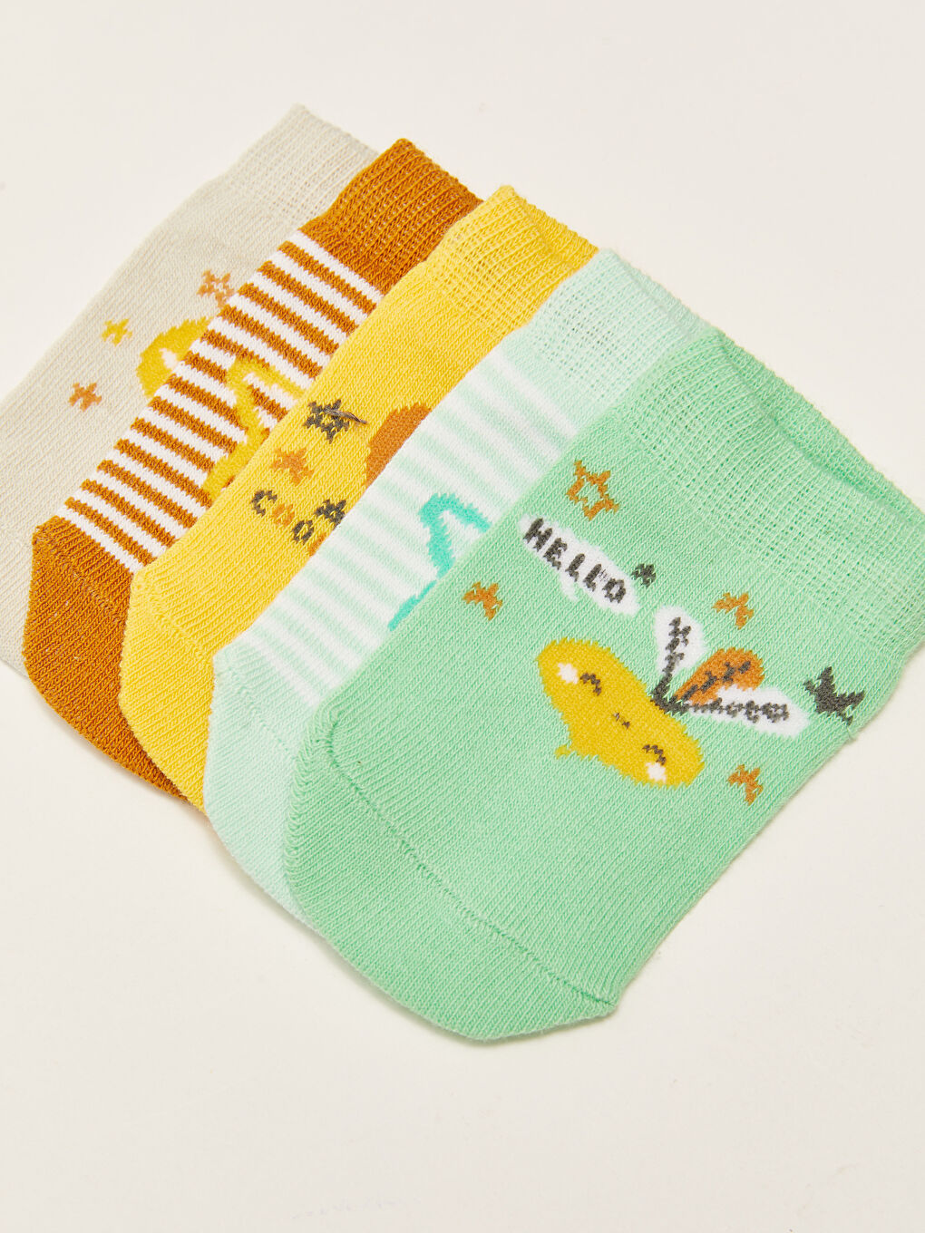 Printed Unisex Baby Booties Socks 5 Pack-2