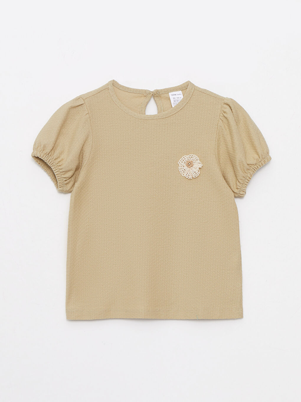 Tricou Bebeluși Fete cu Mânecă Scurtă și Guler Rotund