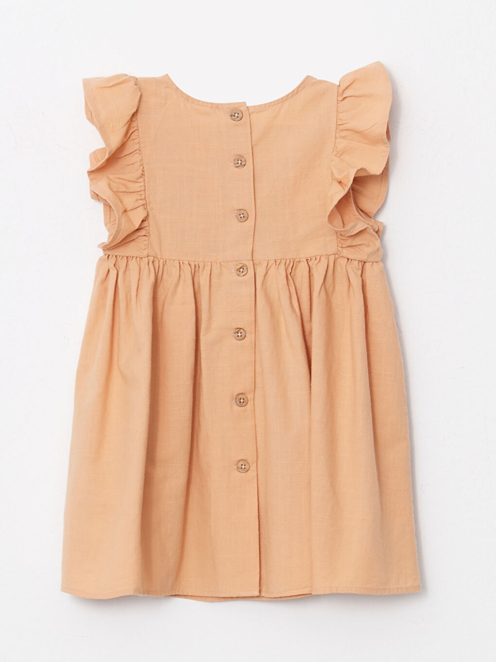 Crew Neck Embroidery Detailed Baby Girl Dress-1