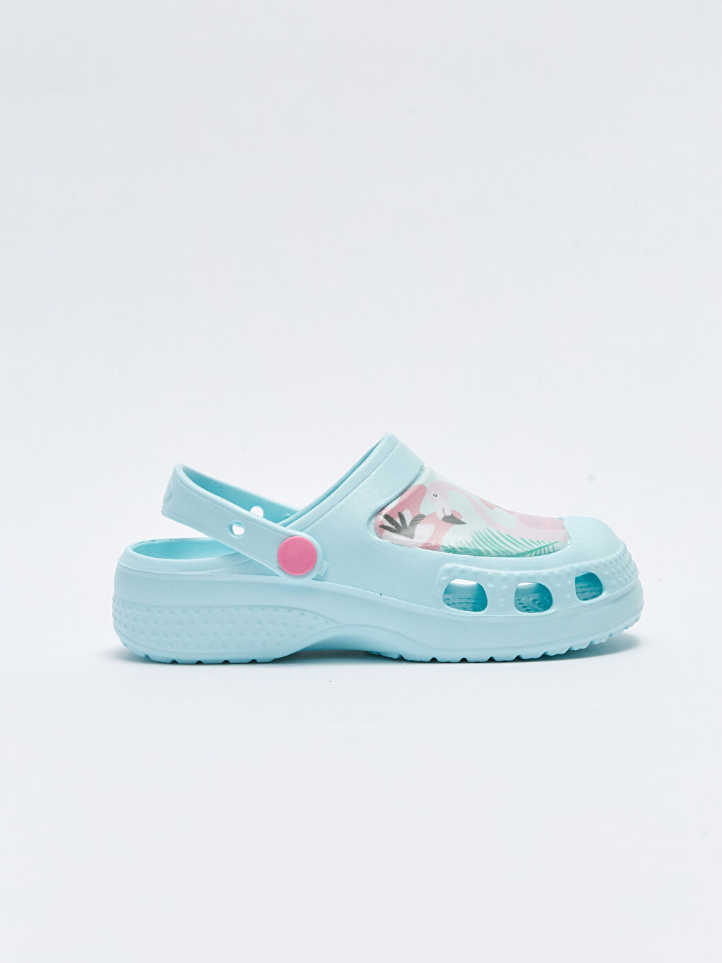 Mavi Baskılı Kız Çocuk Plaj Sandaleti-1