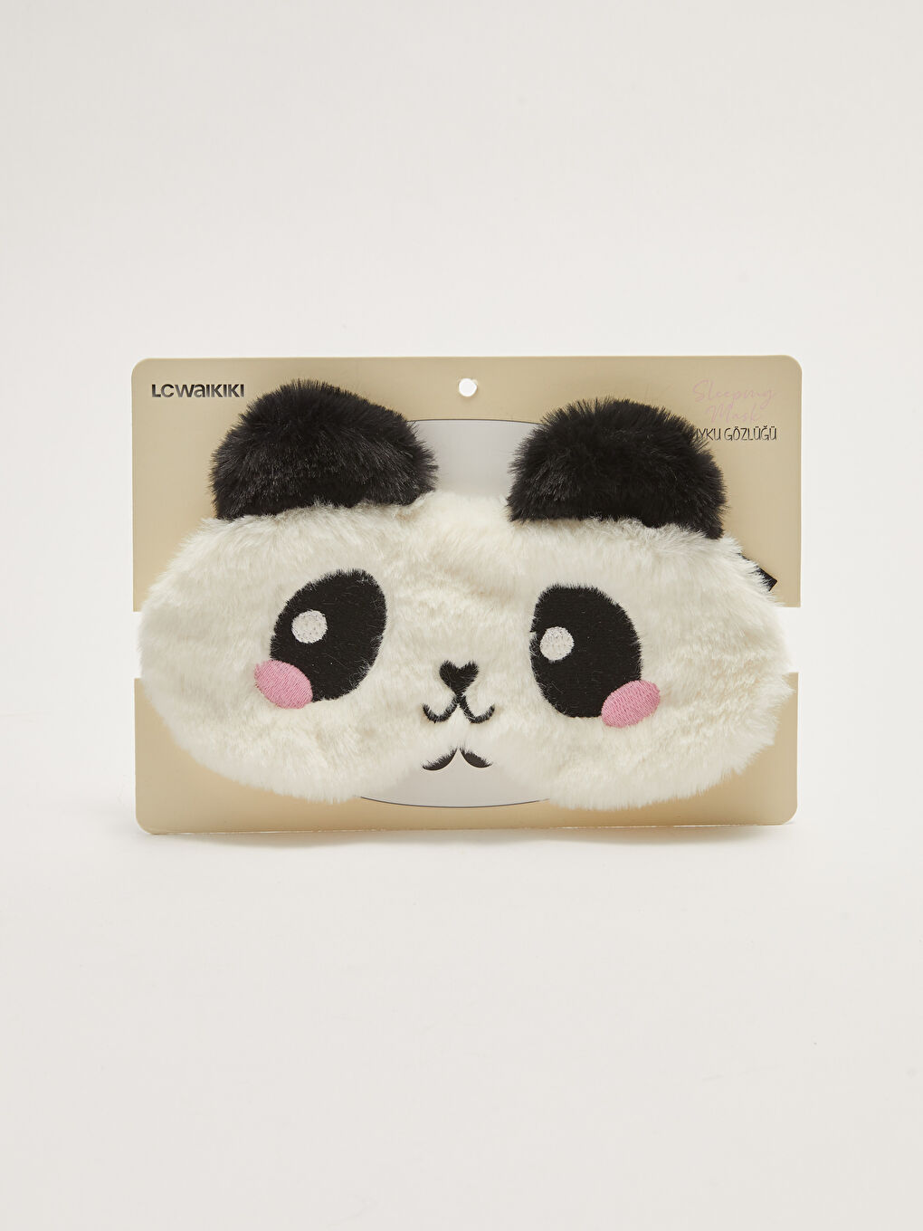 Karışık Panda Figürlü Kadın Pelüş Uyku Maskesi-3
