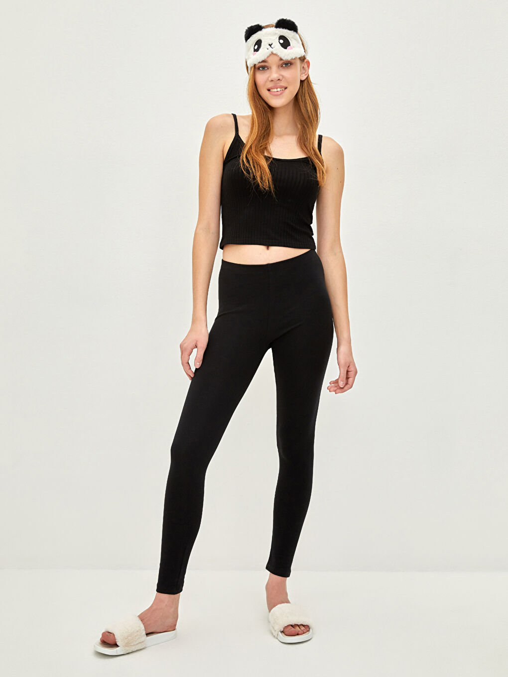 Karışık Panda Figürlü Kadın Pelüş Uyku Maskesi-1