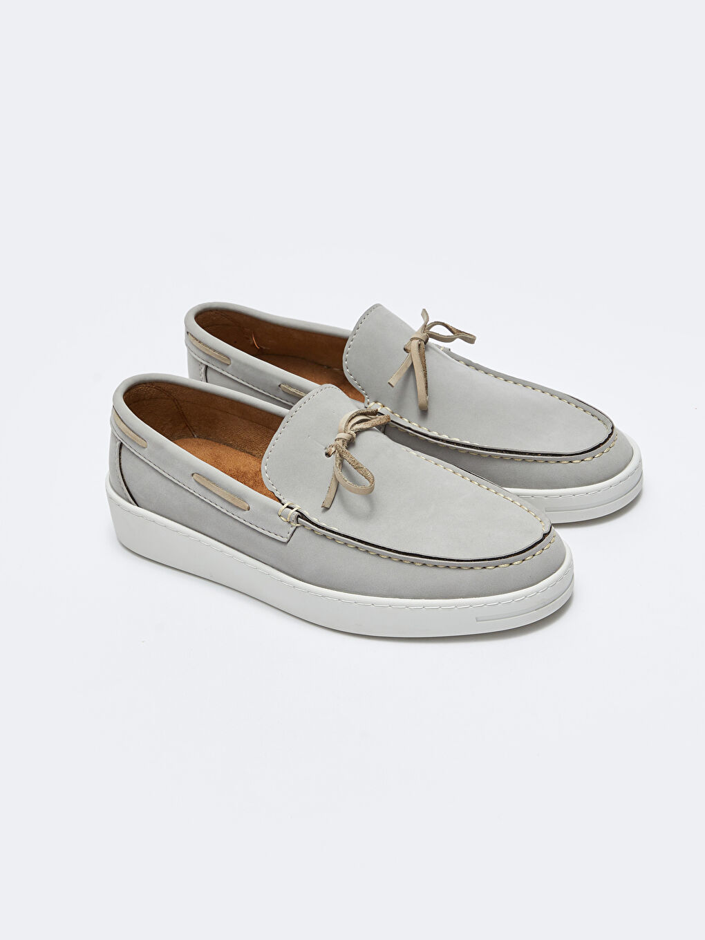 Lace-Up Decorative Stitched Men's Loafer Shoes