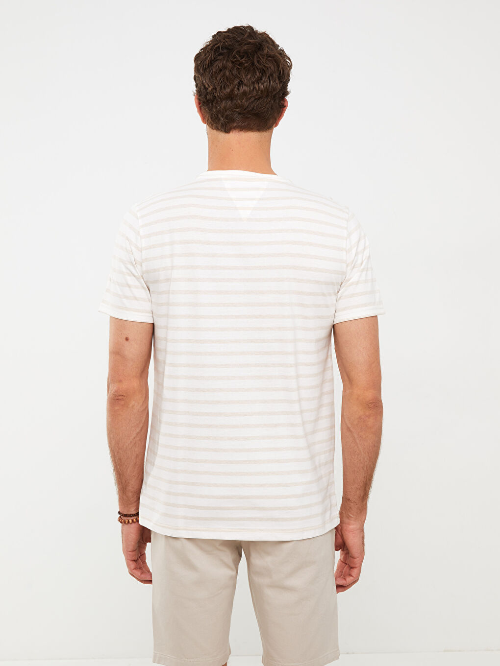 SOUTHBLUE Crew Neck Short Sleeve Striped Jersey Men's T-Shirt -S2J203Z8-LE8