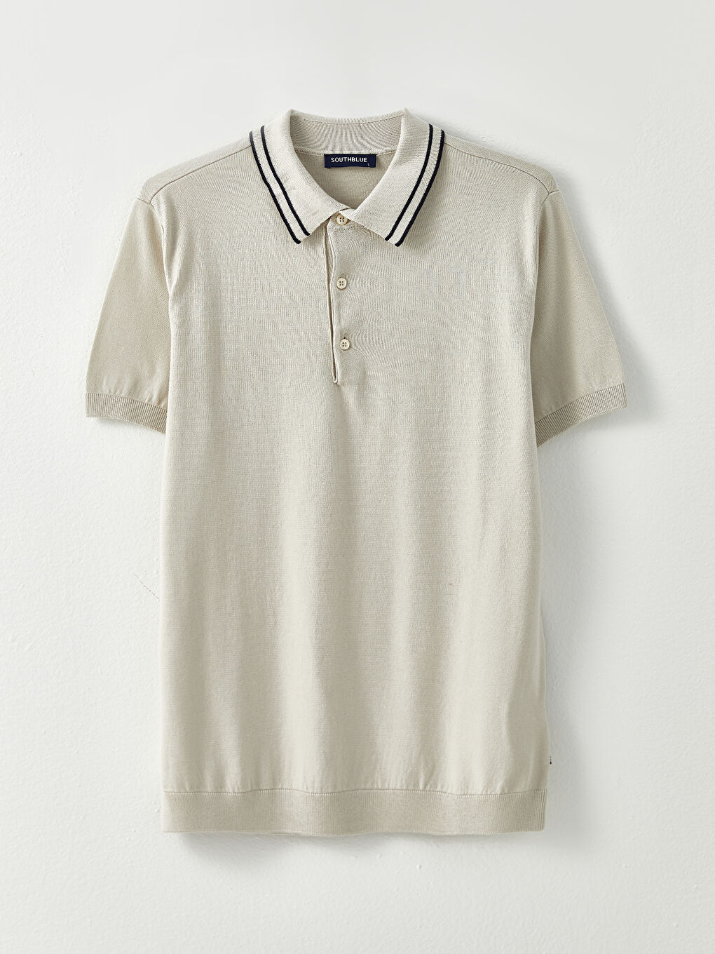 Polo Neck Short Sleeve Men's Knitwear Sweater-5