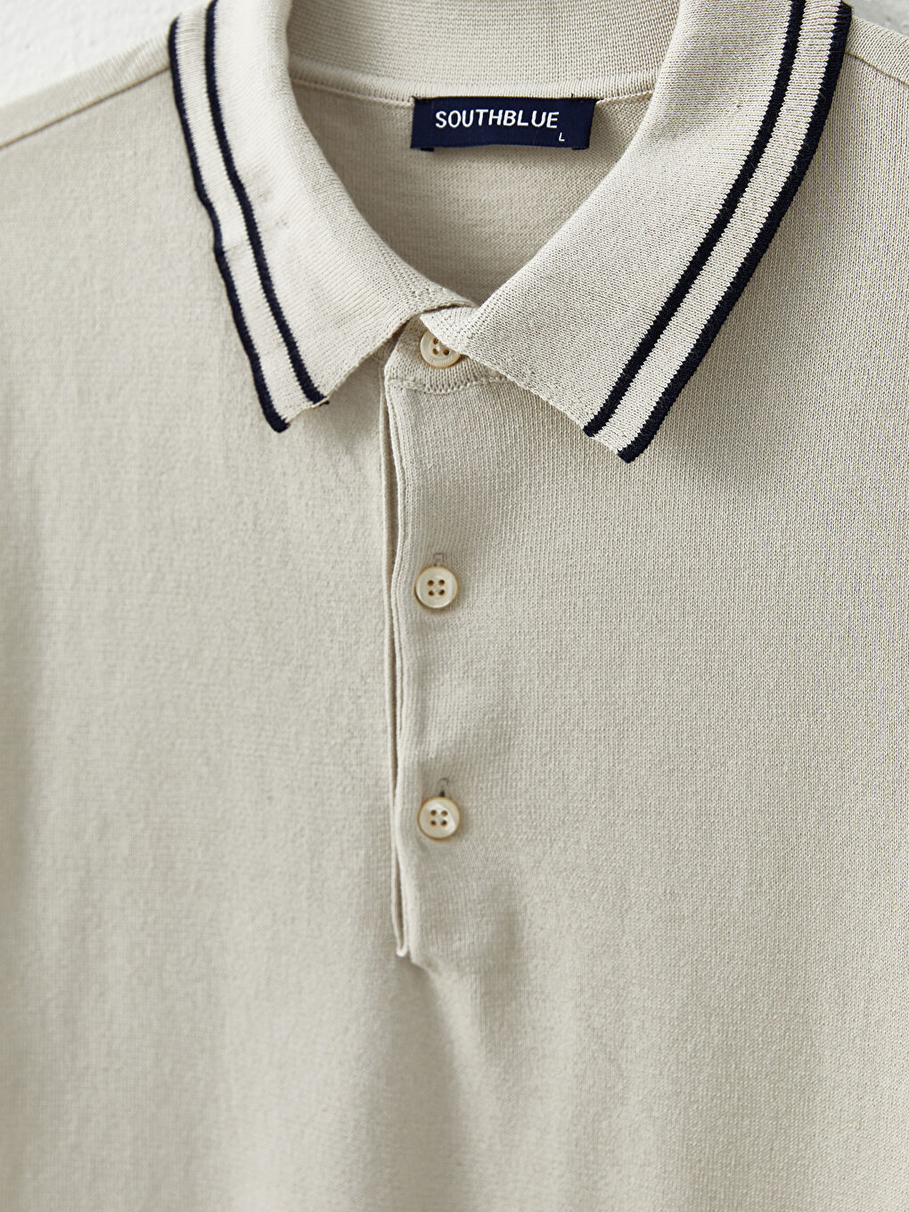 Polo Neck Short Sleeve Men's Knitwear Sweater-7