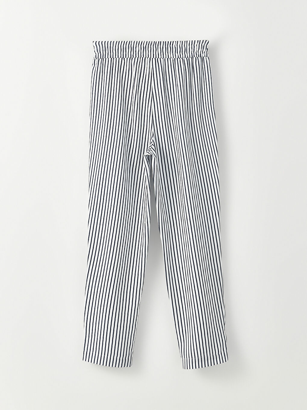 بنطلون مخطط بخصر مرن وبقصة عادية للسيدات-6