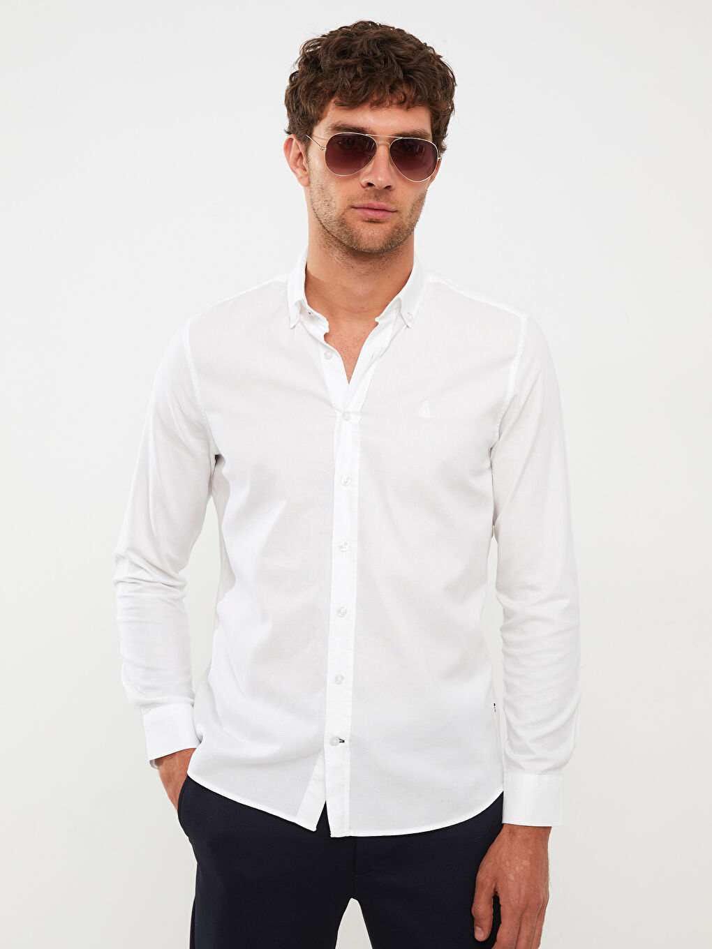 Chemise à Manches Longues Coupe Régulière pour Hommes-2