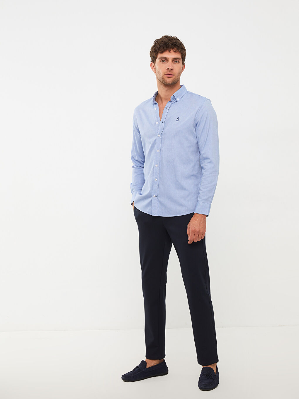 Mavi Regular Fit Uzun Kollu Erkek Gömlek-3