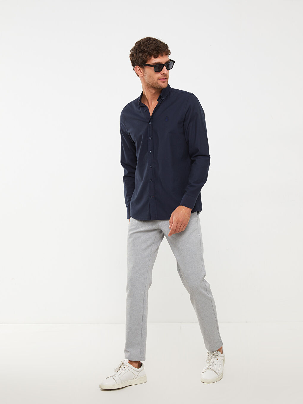 Ерлерге арналған ұзын жеңді стандартты пішімді жейде-2