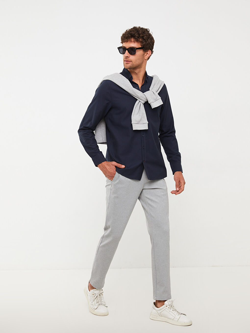 Gri Standart Kalıp Erkek Pantolon