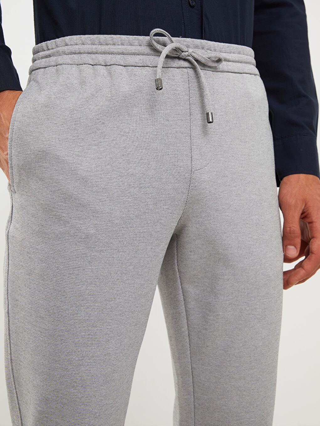 Gri Standart Kalıp Erkek Pantolon-2