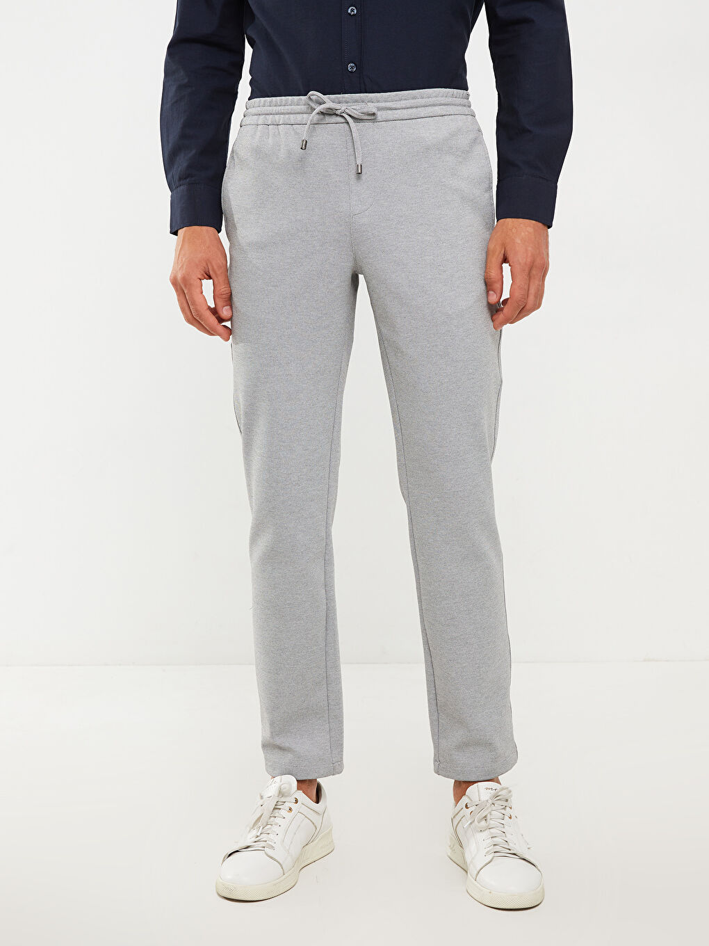 Gri Standart Kalıp Erkek Pantolon-3