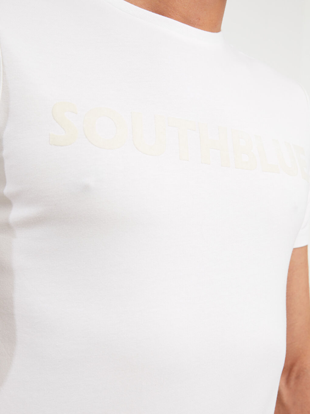 SOUTHBLUE Crew Neck Short Sleeve Printed Combed Cotton Men's T-shirt -S2J218Z8-Q6K