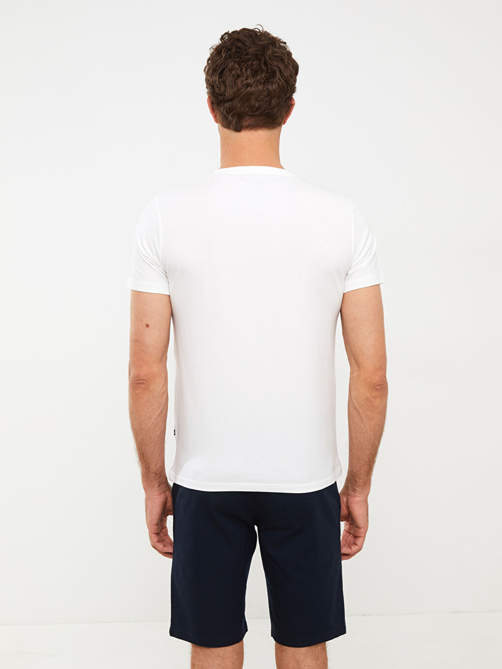 SOUTHBLUE Crew Neck Short Sleeve Printed Combed Cotton Men's T-shirt -S2J218Z8-Q6K