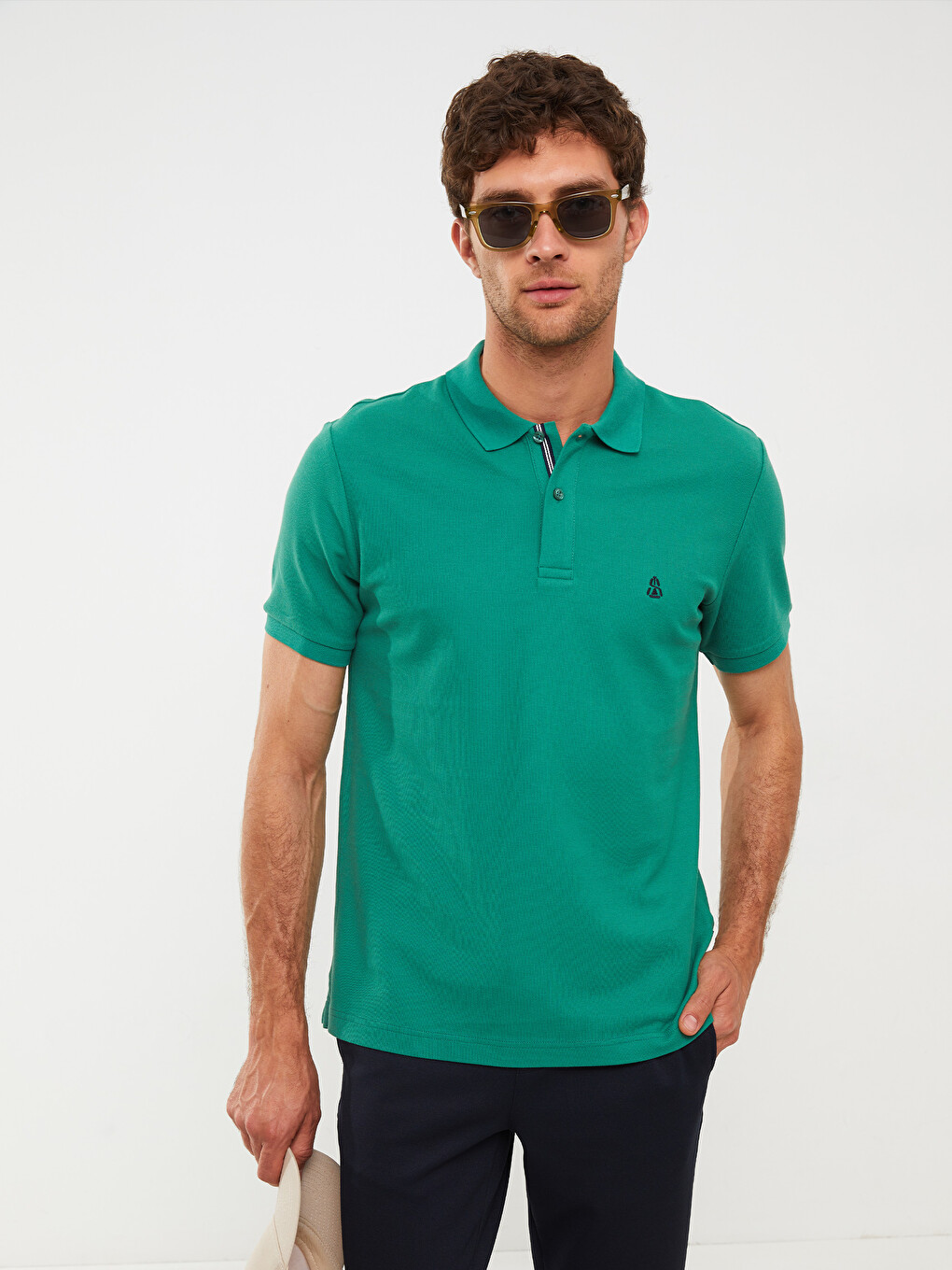 Polo Neck Short Sleeve Men's T-shirt-4