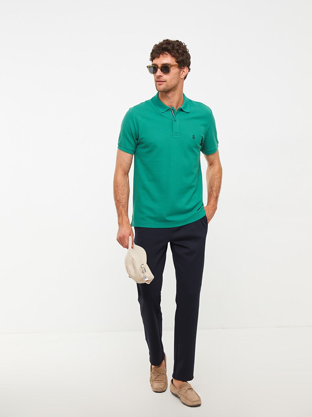 Polo Neck Short Sleeve Men's T-shirt-5