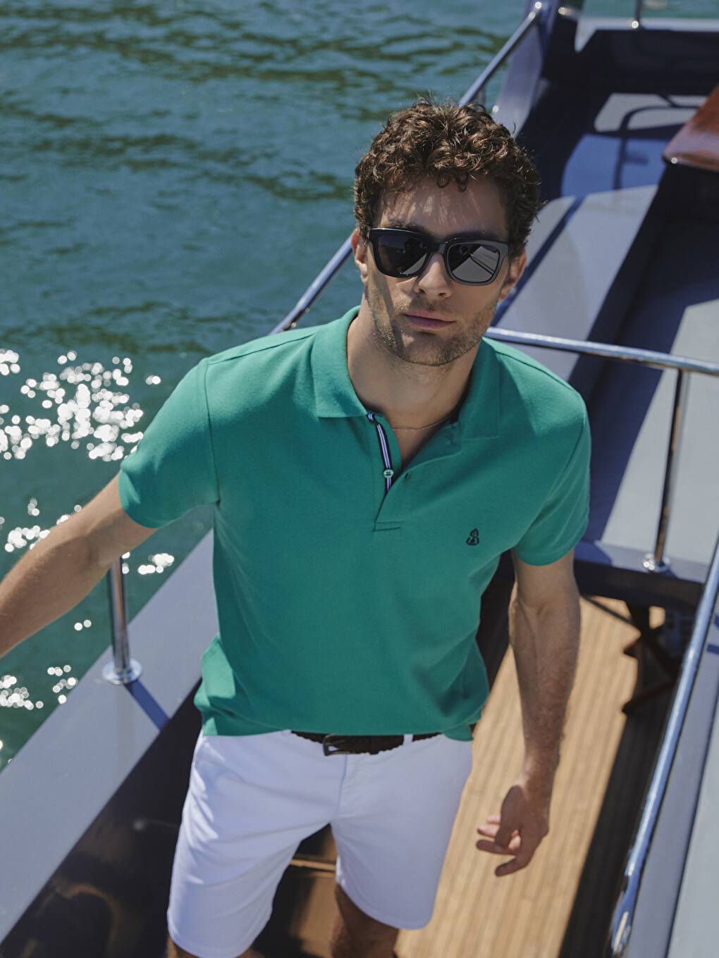 Polo Neck Short Sleeve Men's T-shirt