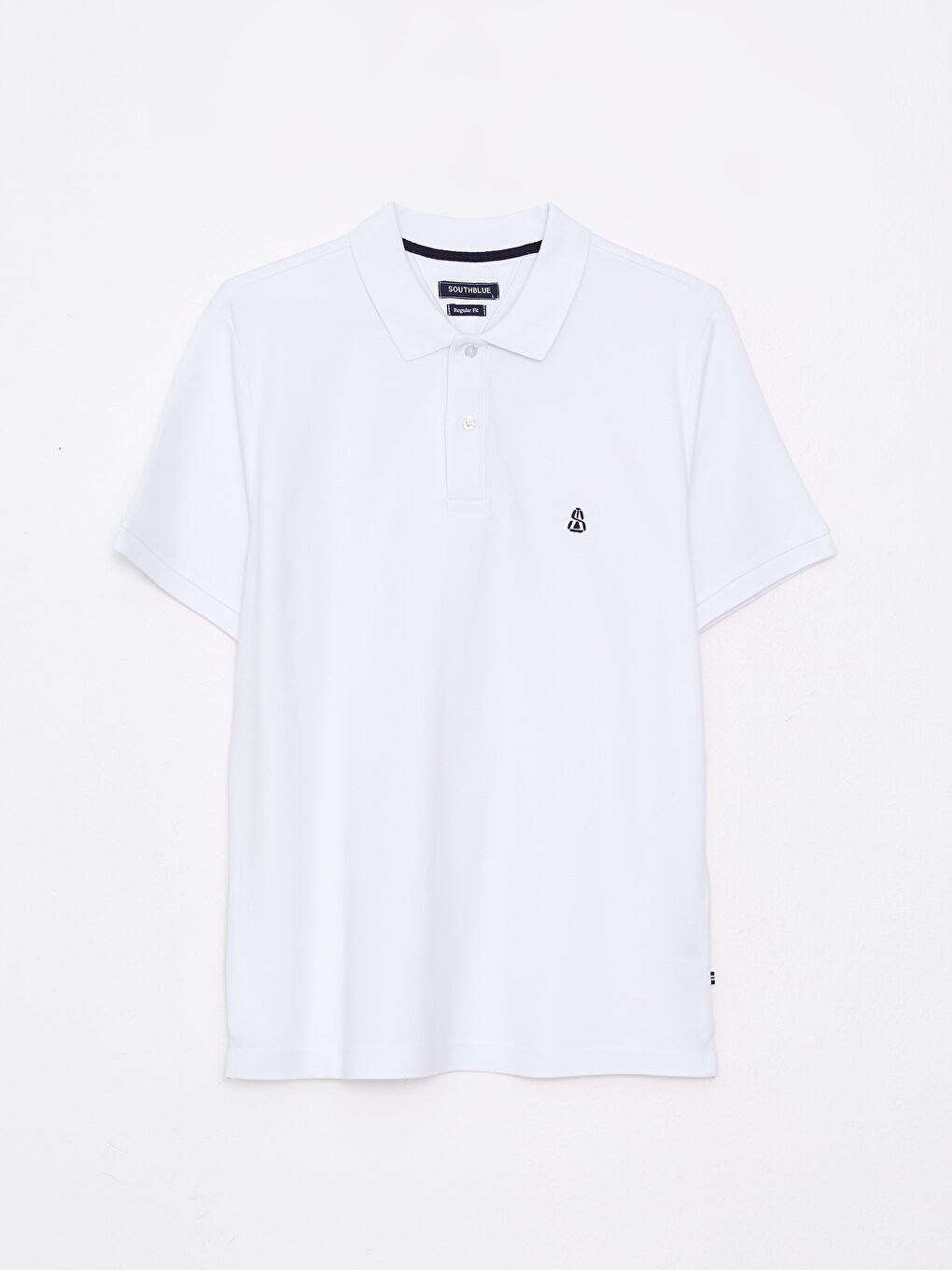 Beyaz Polo Yaka Kısa Kollu Erkek Tişört-5