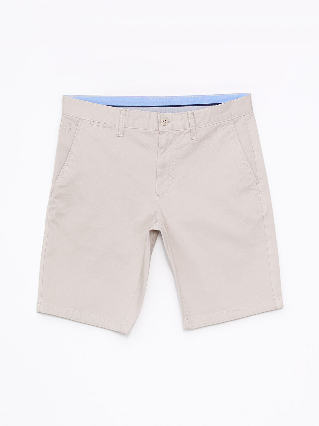 Bej Standart Kalıp Erkek Şort-5