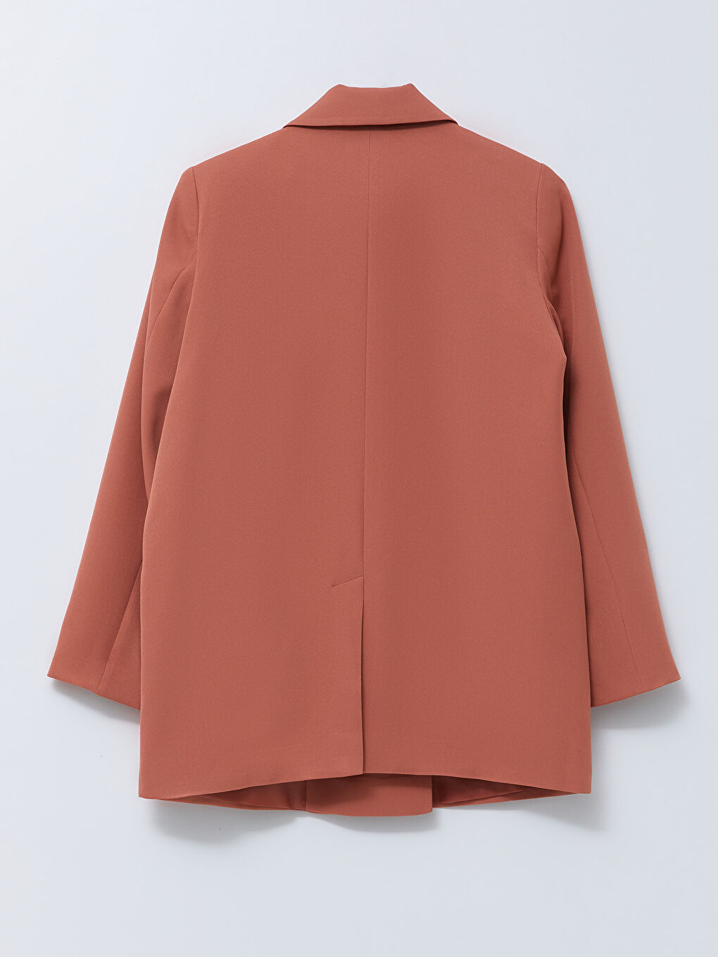 Прямой пиджак с длинным рукавом и застежкой на пуговицах для женщин-6