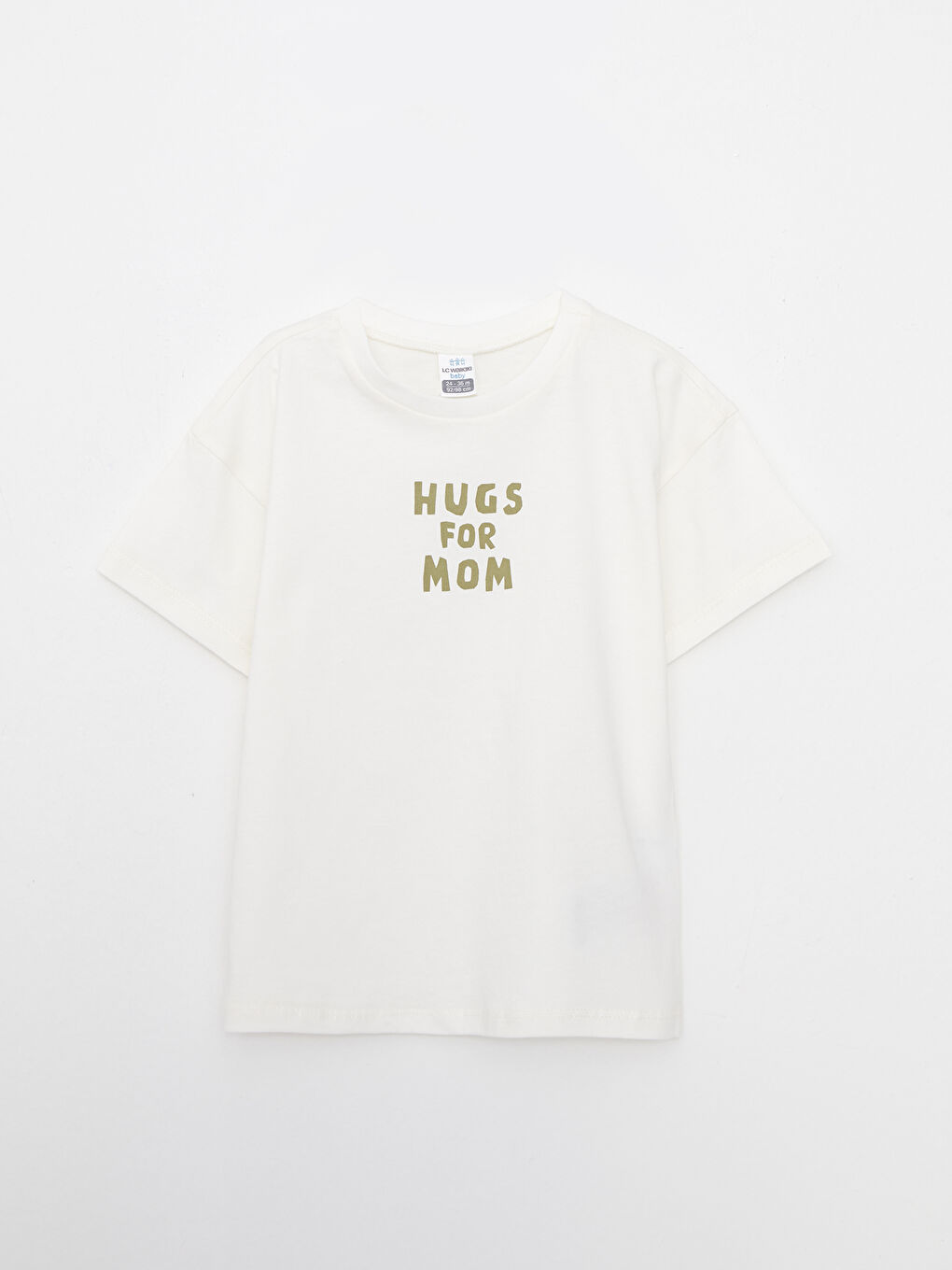 Haki Bisiklet Yaka Kısa Kollu Baskılı Pamuklu Erkek Bebek Tişört ve Pantolon 3'lü Takım-2