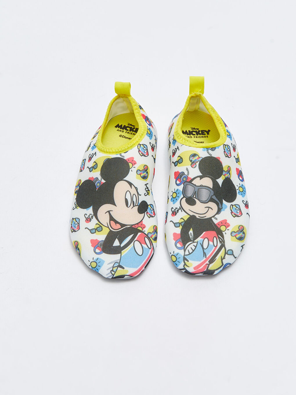 Beyaz Mickey Mouse Lisanslı Erkek Bebek Deniz Ayakkabısı-2
