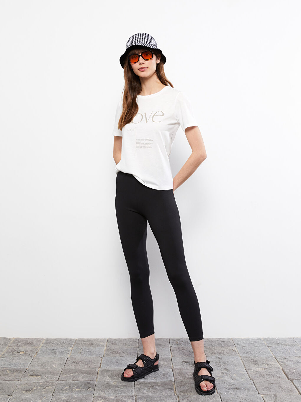 Crew Neck Printed Short Sleeve Women's T-Shirt-2