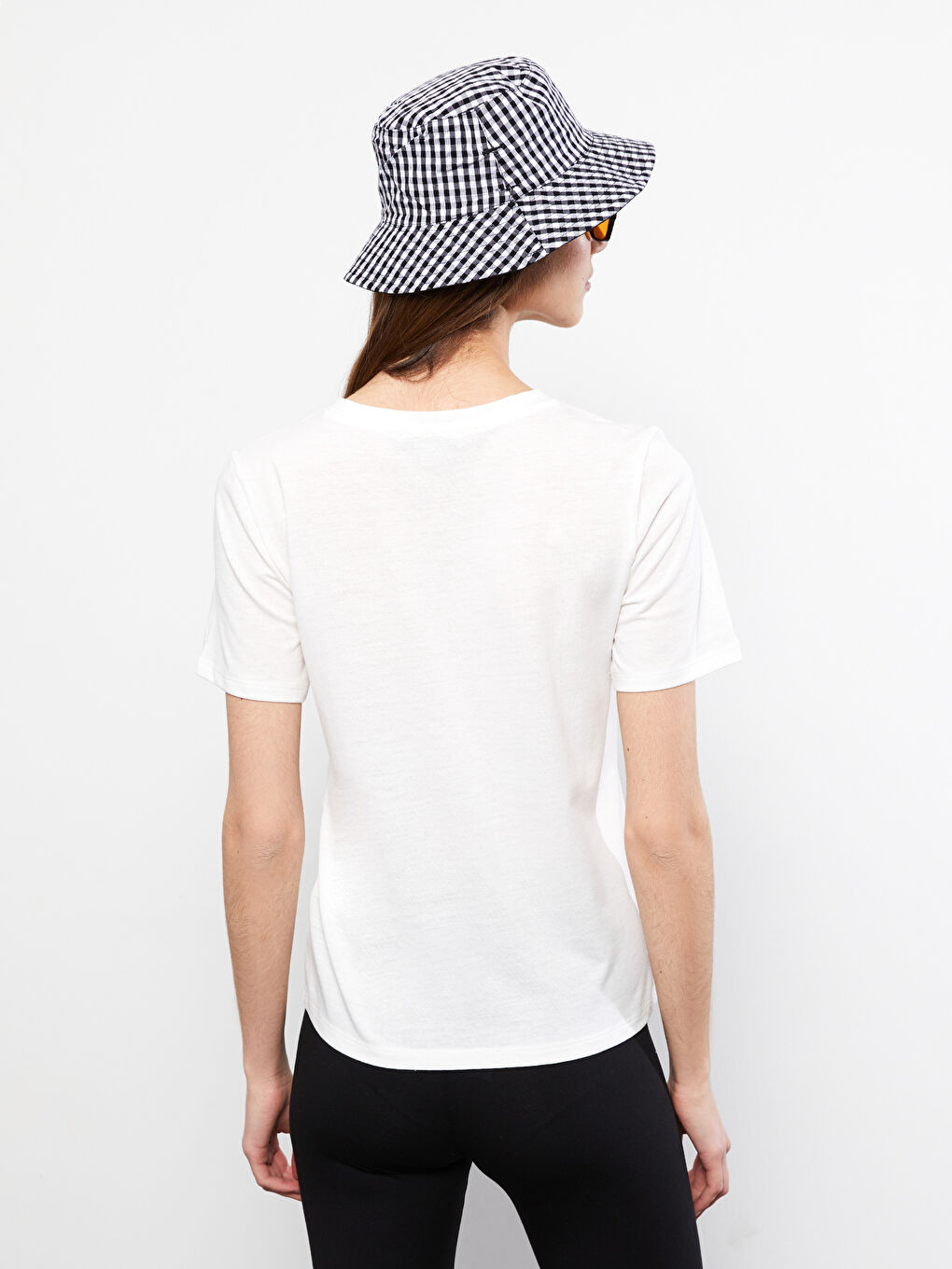 Crew Neck Printed Short Sleeve Women's T-Shirt-4