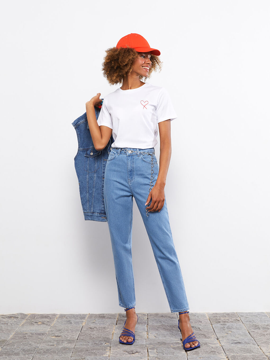 Crew Neck Printed Short Sleeve Cotton Women's T-shirt-1