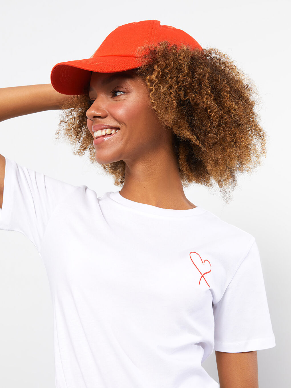 Crew Neck Printed Short Sleeve Cotton Women's T-shirt-3