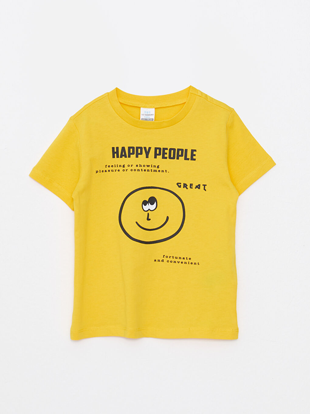 Sarı Bisiklet Yaka Kısa Kollu Baskılı Pamuklu Erkek Bebek Tişört ve Şort 2'li Takım-1