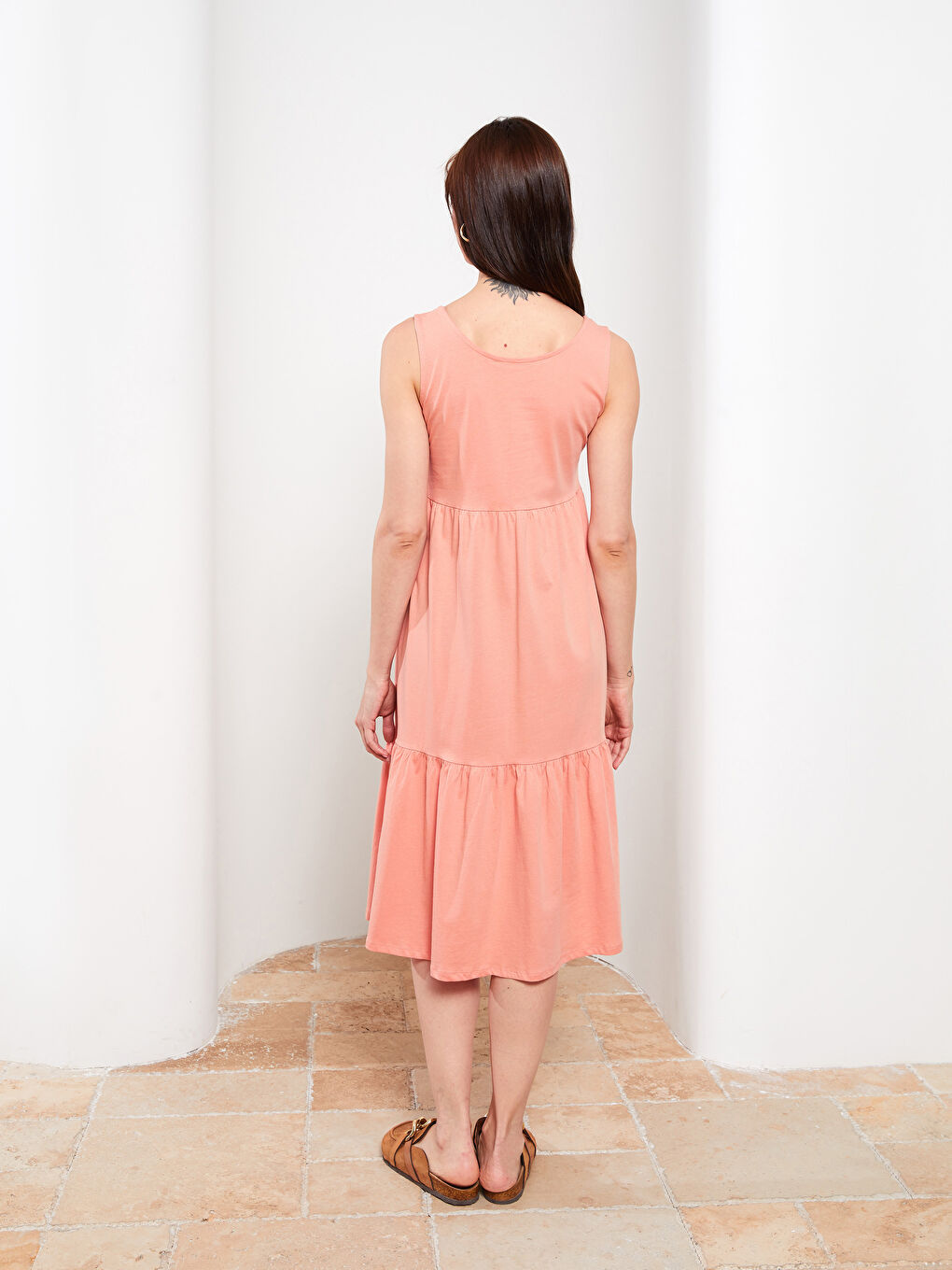 U Neck Plain Sleeveless Maternity Dress -S2J367Z8-GHV