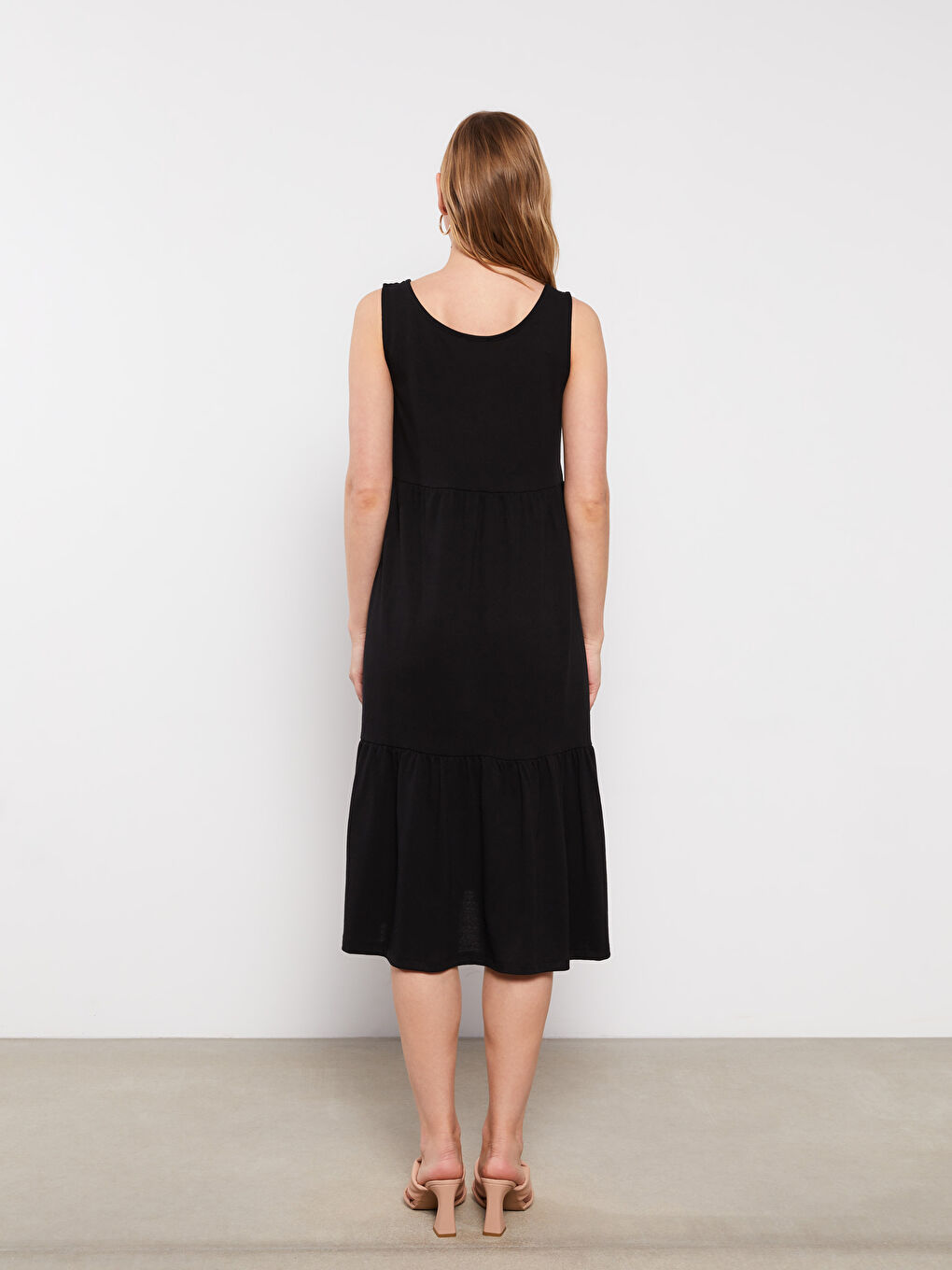 U Neck Plain Sleeveless Maternity Dress -S2J367Z8-CVL