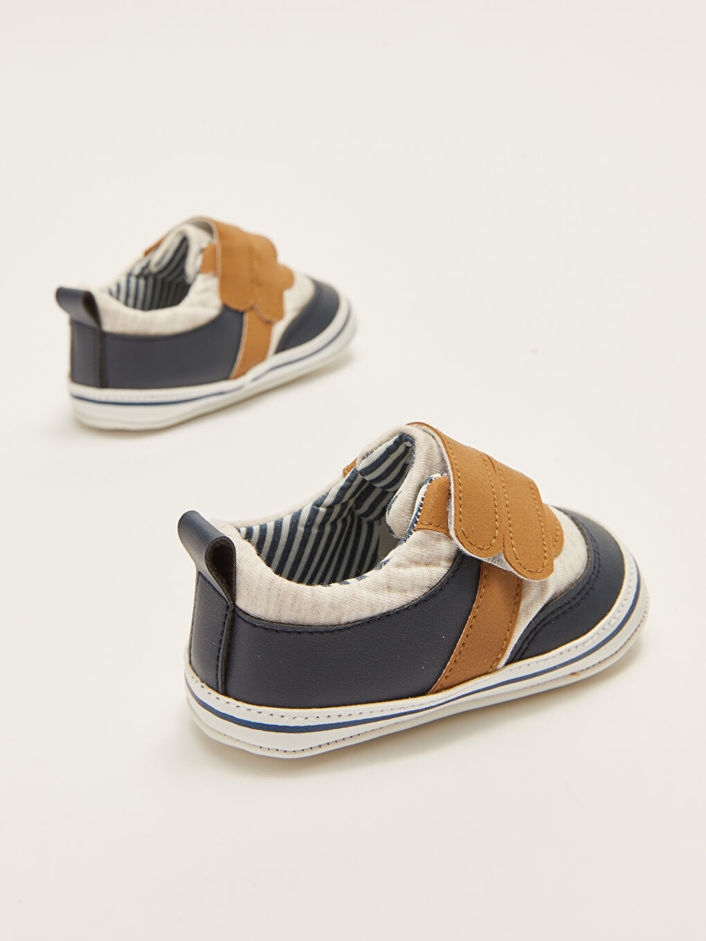 Cotton Lined Velcro Closure Baby Boy Pre-Toddler House Shoes-4