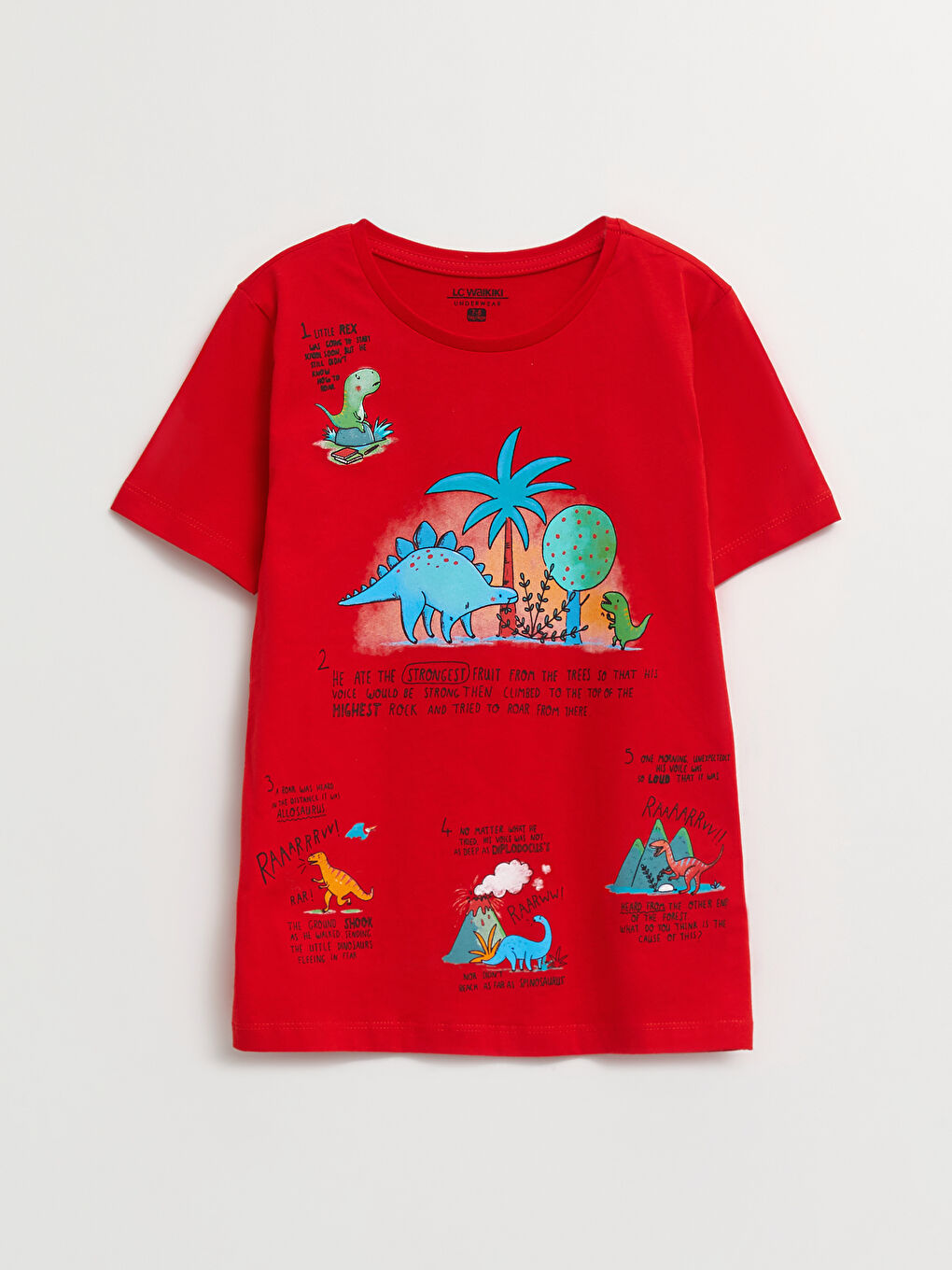 Crew Neck Printed Short Sleeve Boys' Shorts Pyjama Set-2