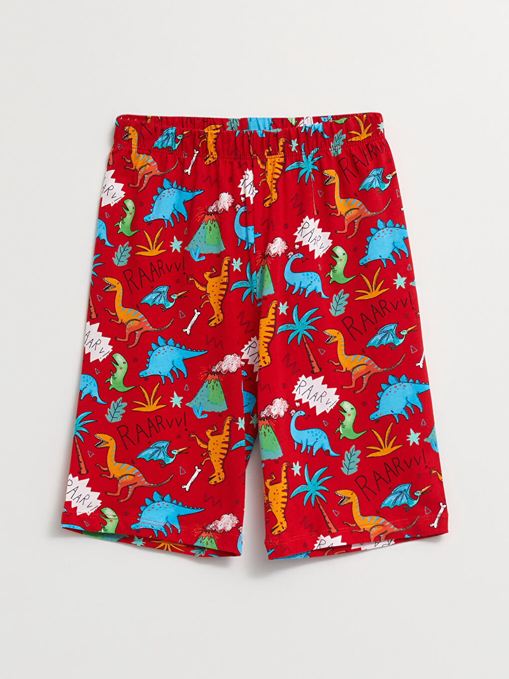 Crew Neck Printed Short Sleeve Boys' Shorts Pyjama Set-4