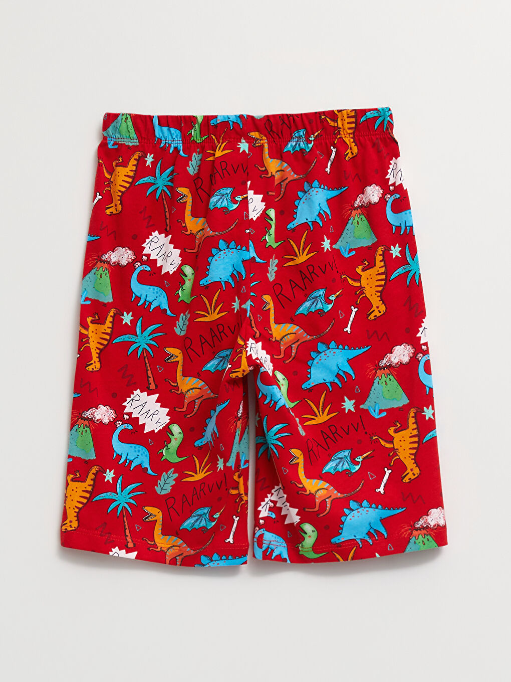 Crew Neck Printed Short Sleeve Boys' Shorts Pyjama Set-5