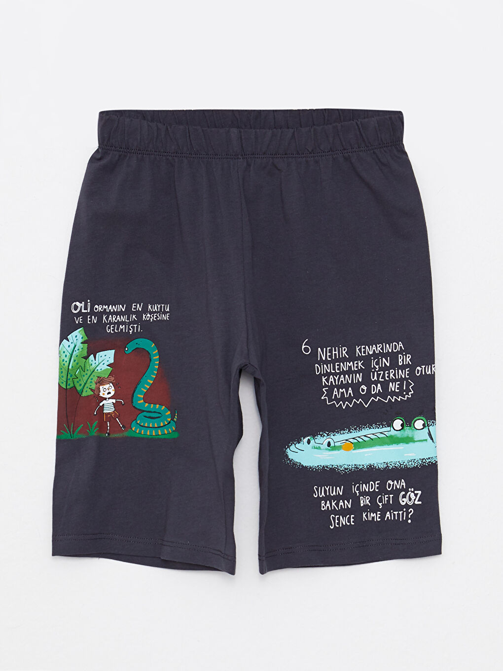 Ensemble Pyjama Court à Manches Courtes Imprimé pour Garçons Col Rond-4