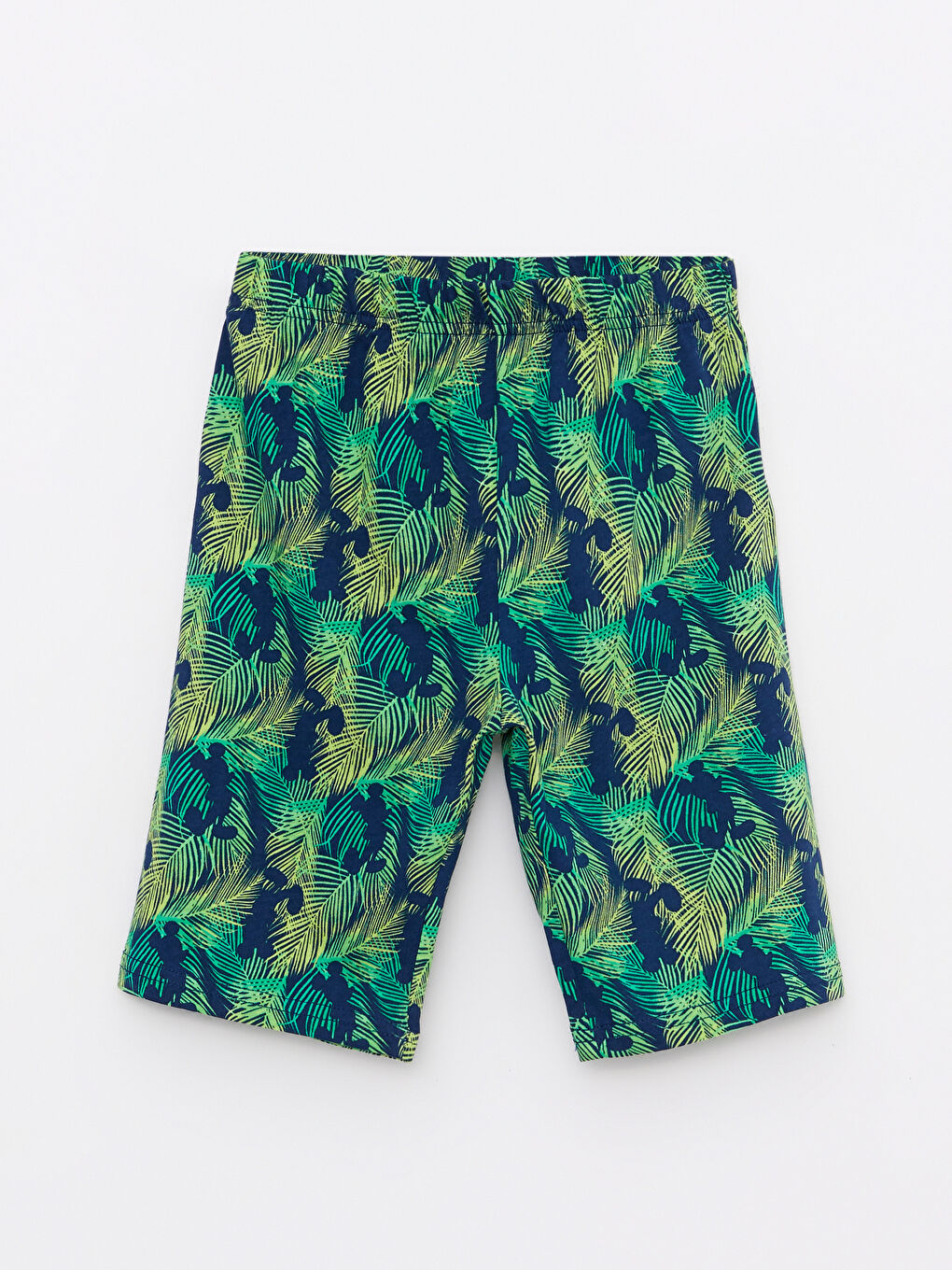 Lacivert Bisiklet Yaka Mickey Mouse Baskılı Kısa Kollu Erkek Çocuk Şortlu Pijama Takımı-6