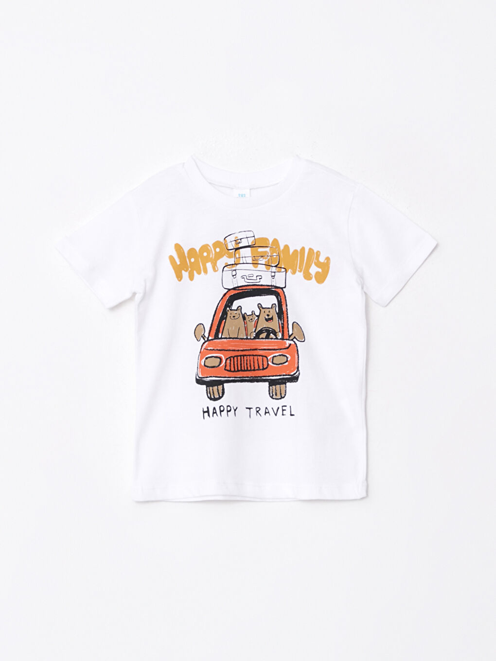 Crew Neck Short Sleeve Printed Baby Boys' T-Shirt and Shorts 2 Pack Set-1