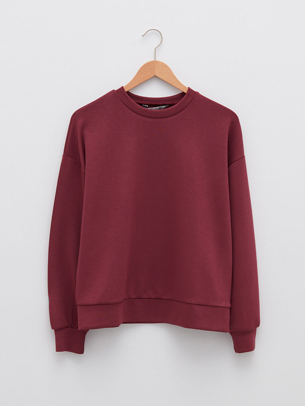 Crew Neck Plain Long Sleeve Women's Tunic-4