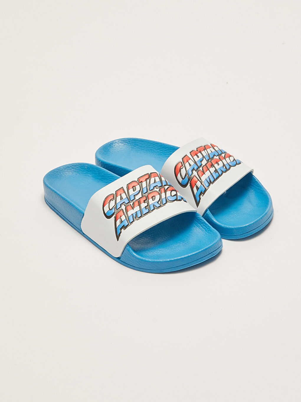 LCW STEPS Captain America Licensed Printed Single Band Boy Slippers -S2J443Z4-CRW