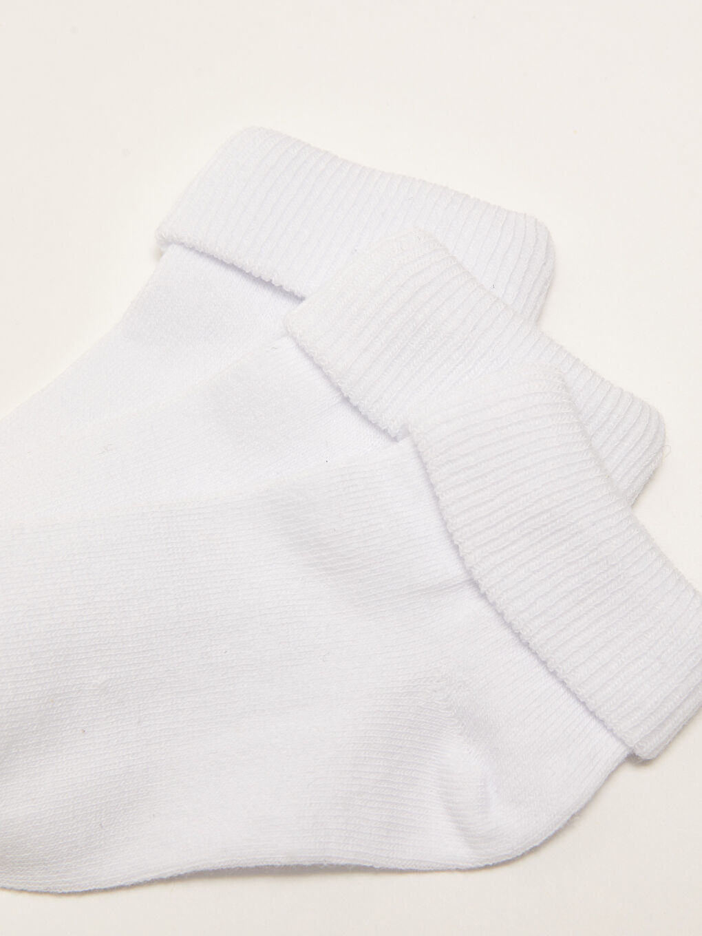 Beyaz Basic Kız Bebek Soket Çorap 3'lü-2