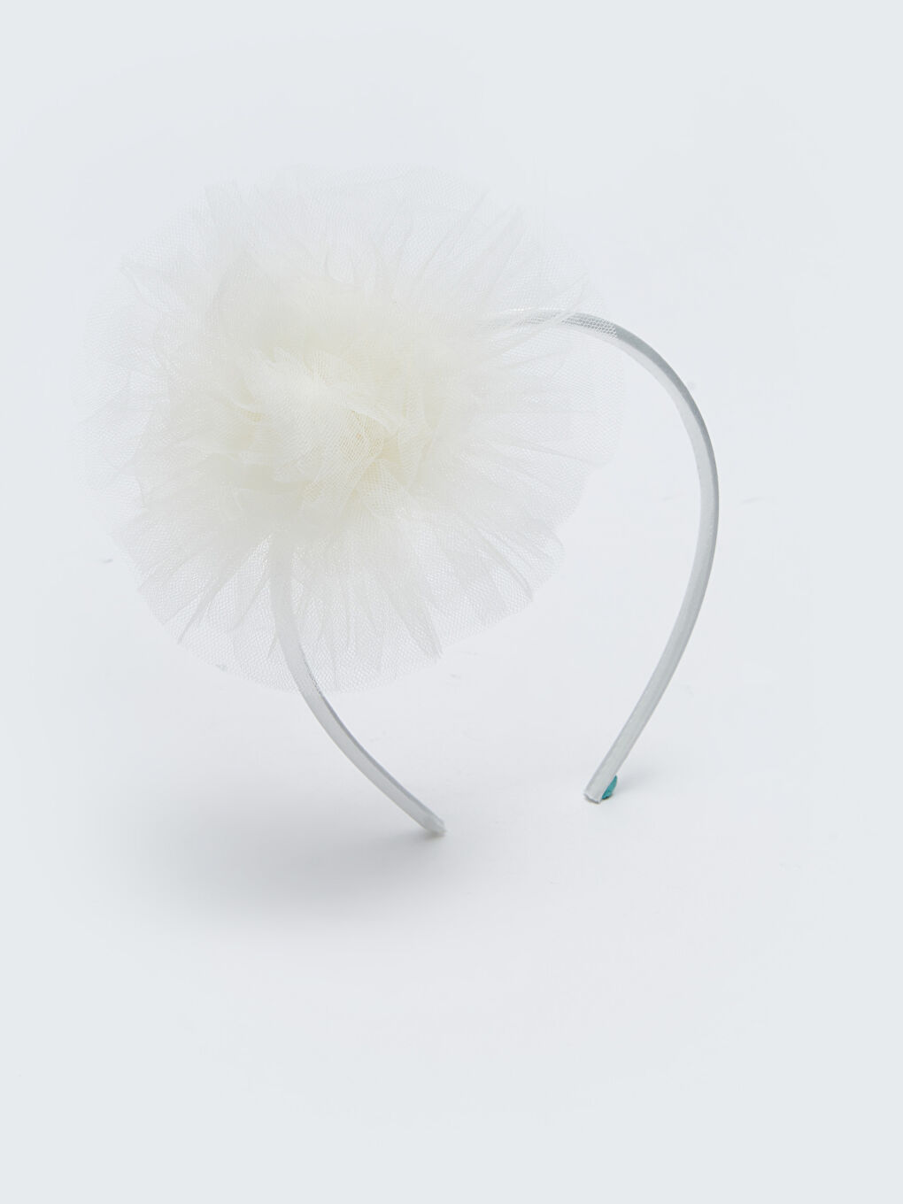 Beyaz Tül Detaylı Kız Bebek Taç