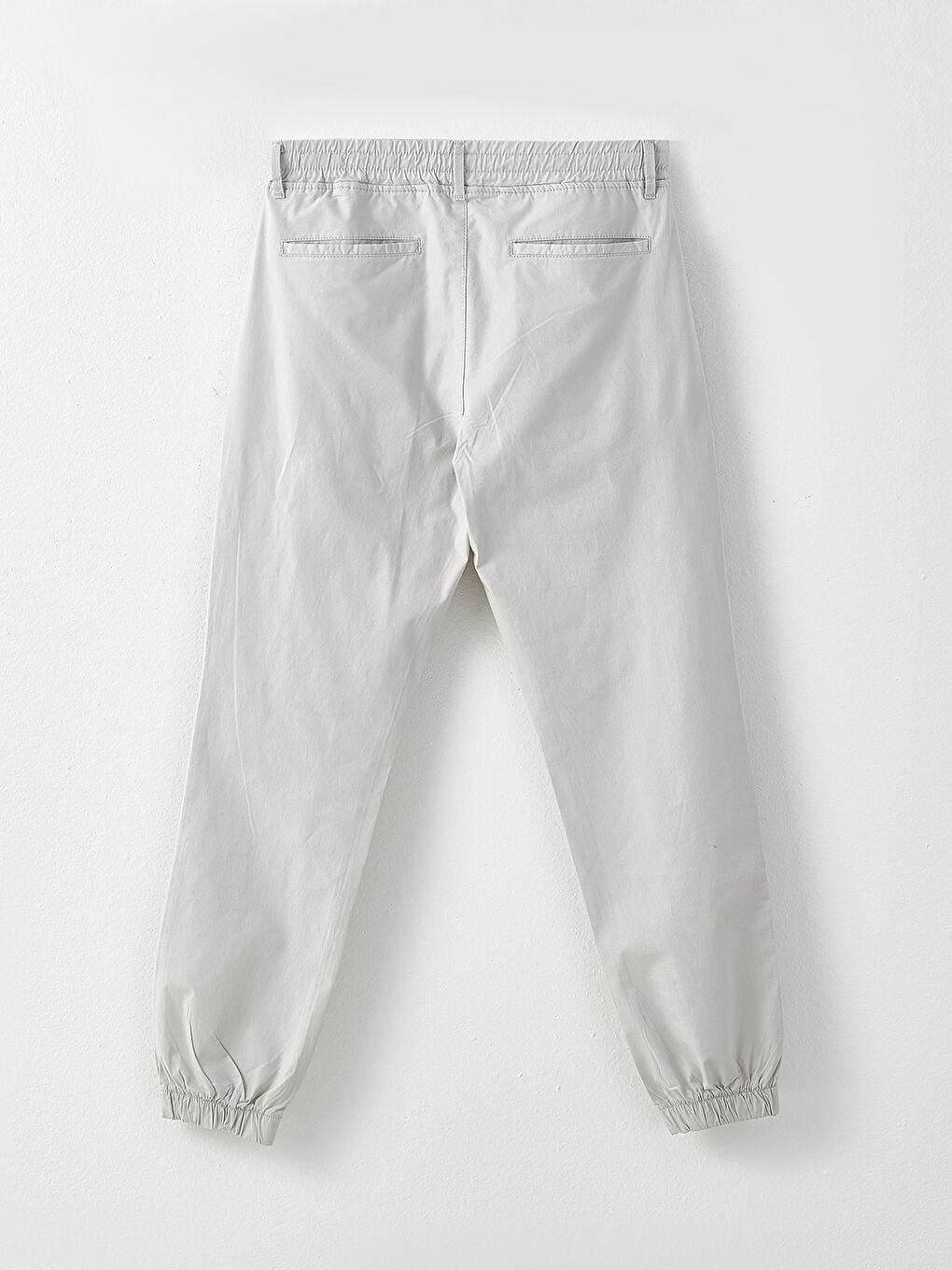 Gri Dar Kalıp Gabardin Erkek Chino Pantolon-6