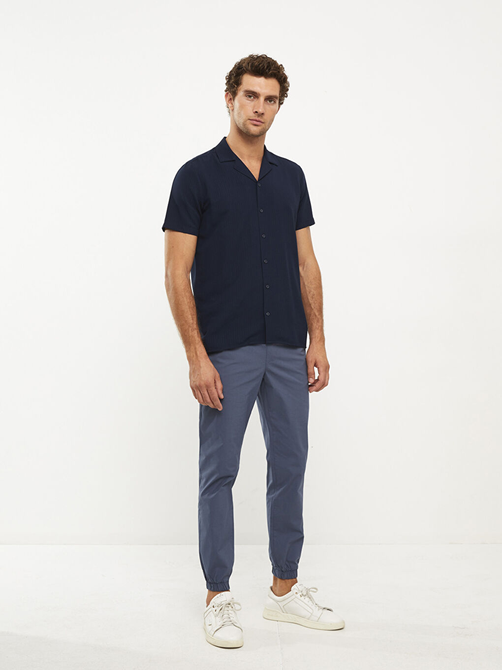 Slim Fit Gabardine Men's Chino Trousers -S2J506Z8-S2D