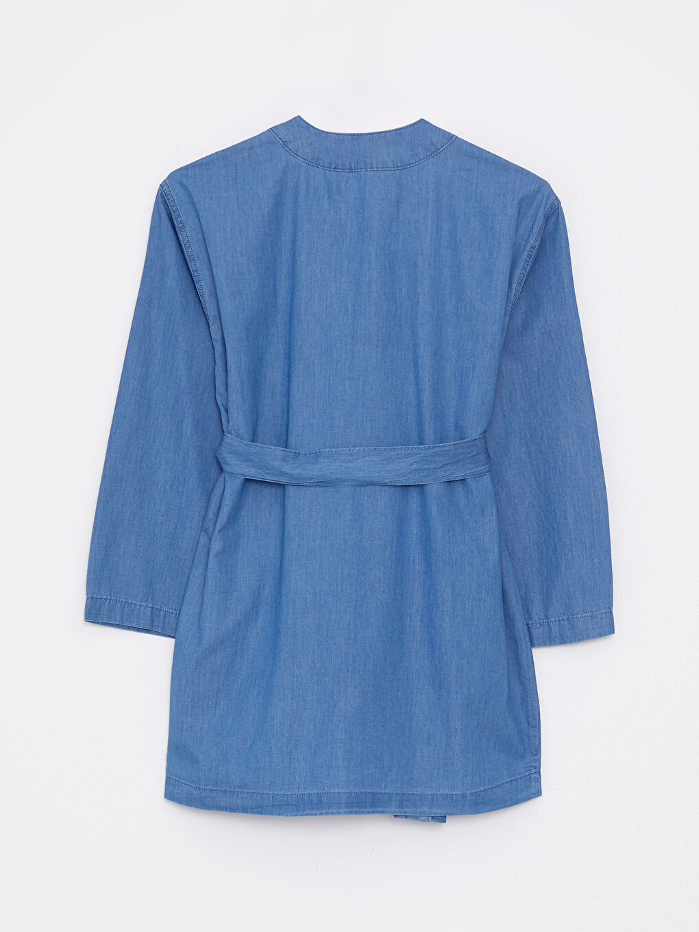 Tunique en Jean Rodeo pour Femmes à Col Châle et Manches Longues Coupe Droite-6