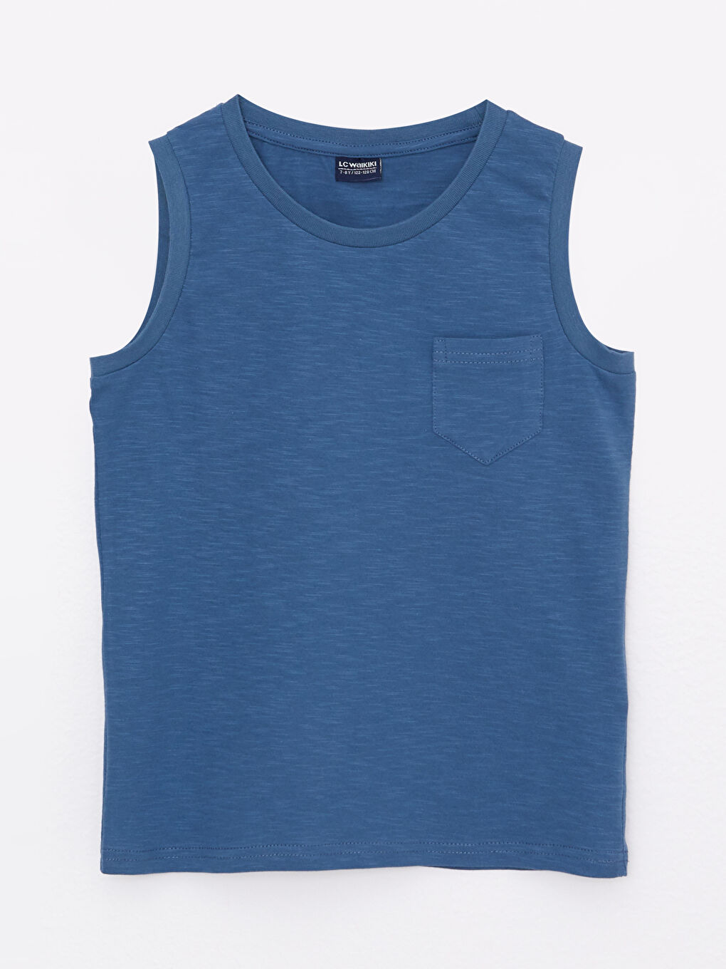 Petrol Bisiklet Yaka Basic Pamuklu Erkek Çocuk Atlet