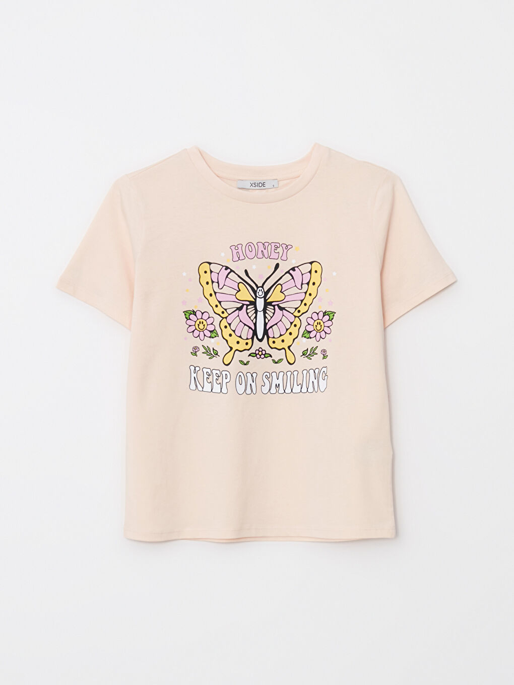 Crew Neck Printed Short Sleeve Cotton Women's T-shirt-5